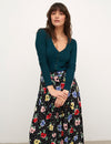 Safron Floral Emerald Skirt