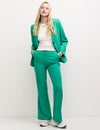 Green Frankie Kick Flare Trousers