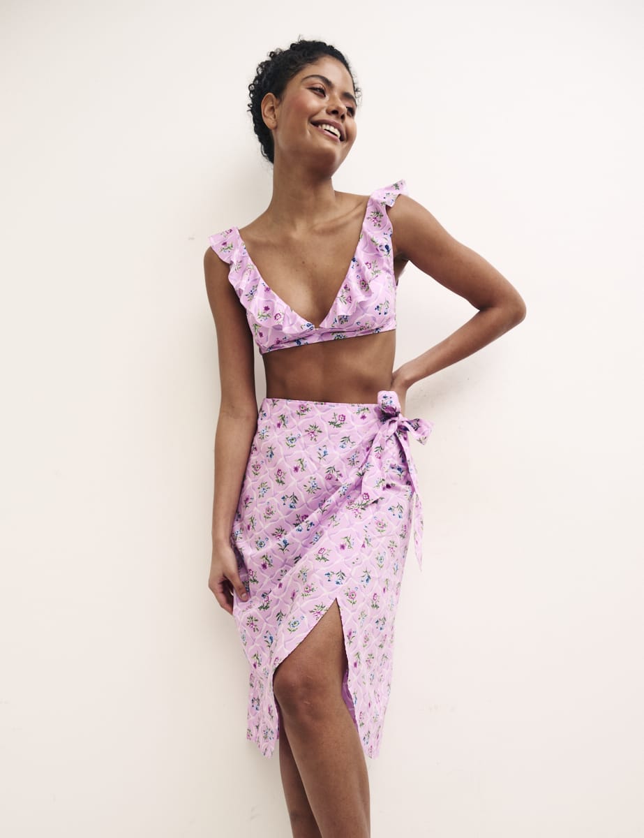 Purple Floral Julietta Sarong