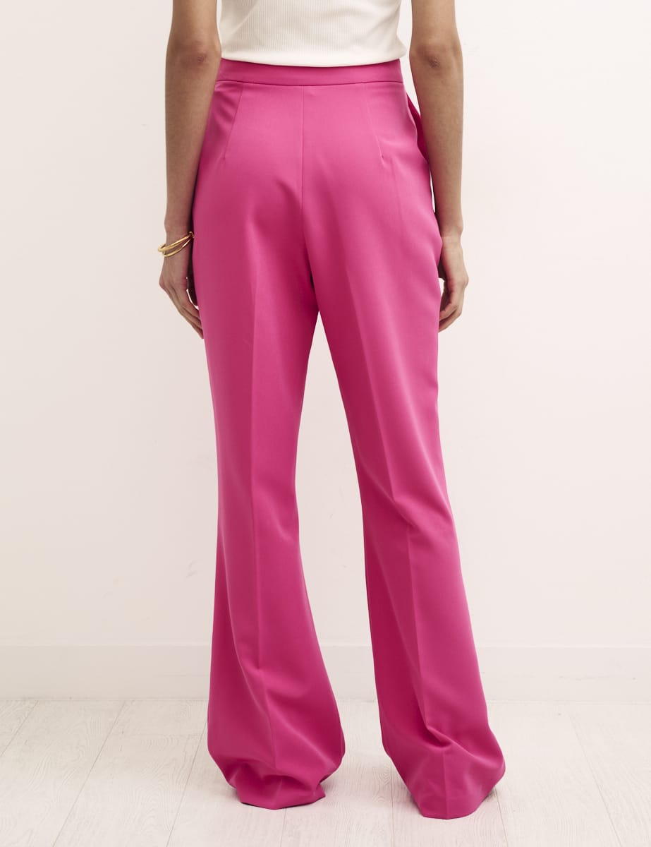 Pink Frankie Kick Flare Trousers