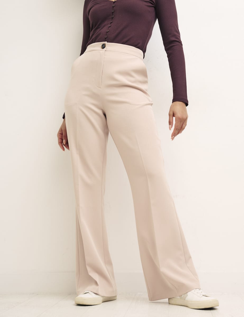 Cream Frankie Kick Flare Trouser