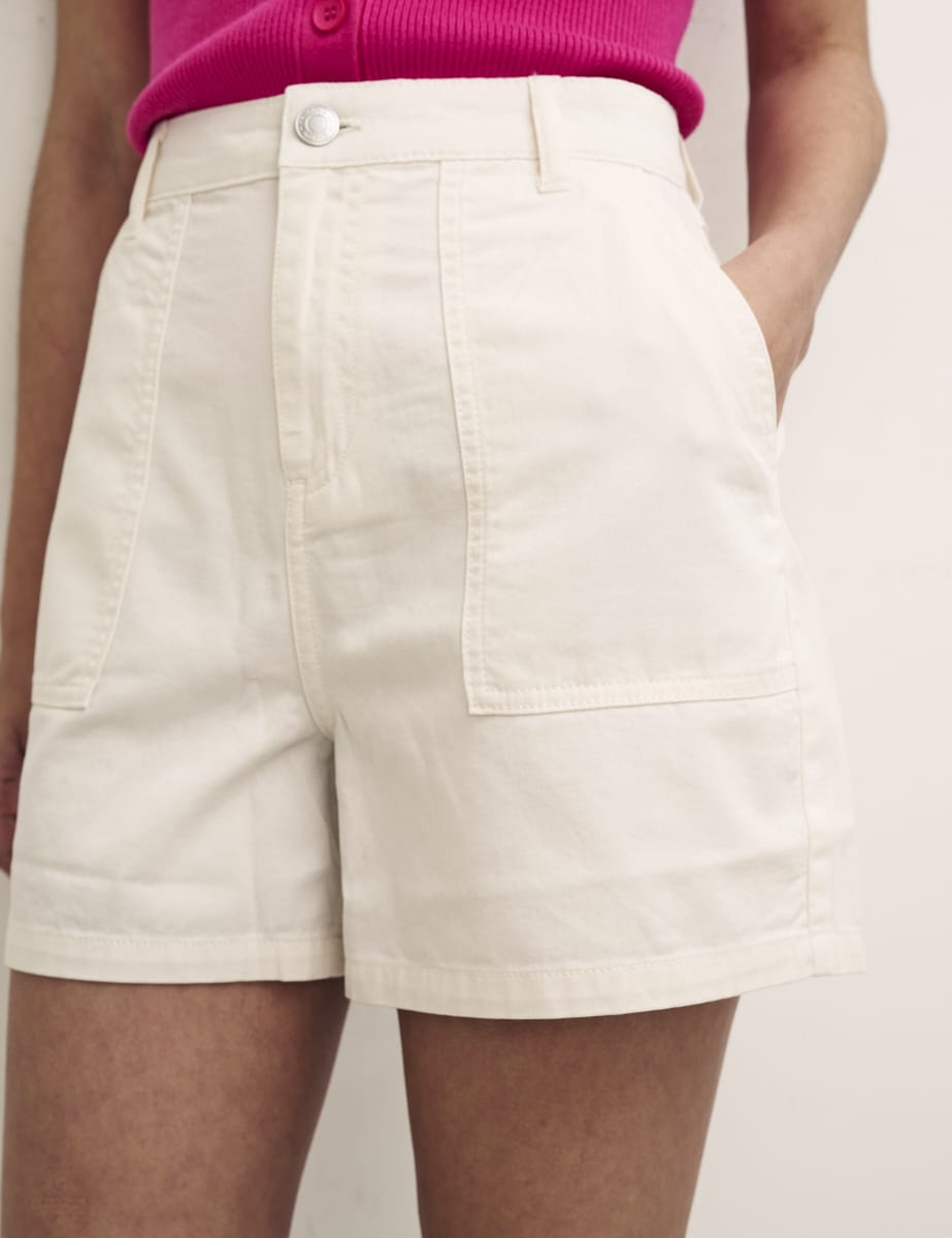 Cream Ujena Utility Shorts