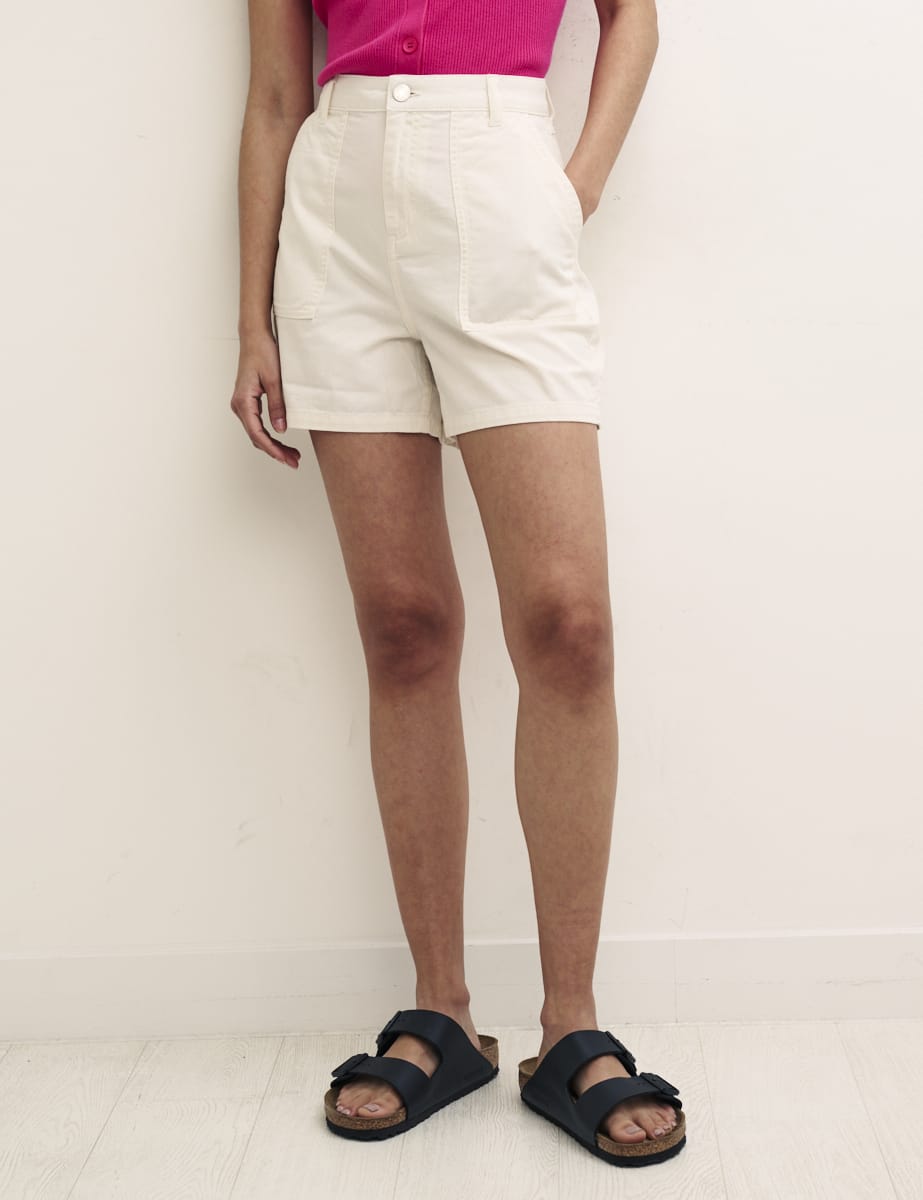 Cream Ujena Utility Shorts