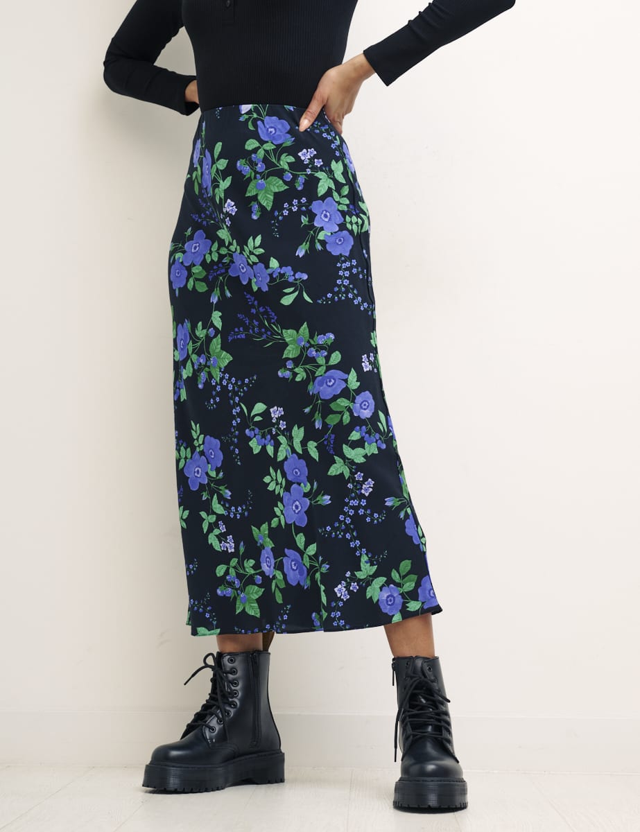 Big Floral Mila Midi Skirt