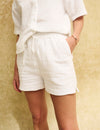 White Cotton Jet Shorts