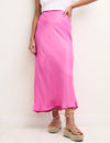 Pink Mila Satin Slip Skirt