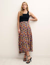 Multi Floral Aurelia Midi Skirt