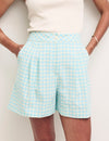 Blue Gingham Check Tyler Tailored Short