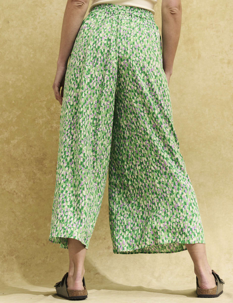 Green Brushstroke Zeena Trousers