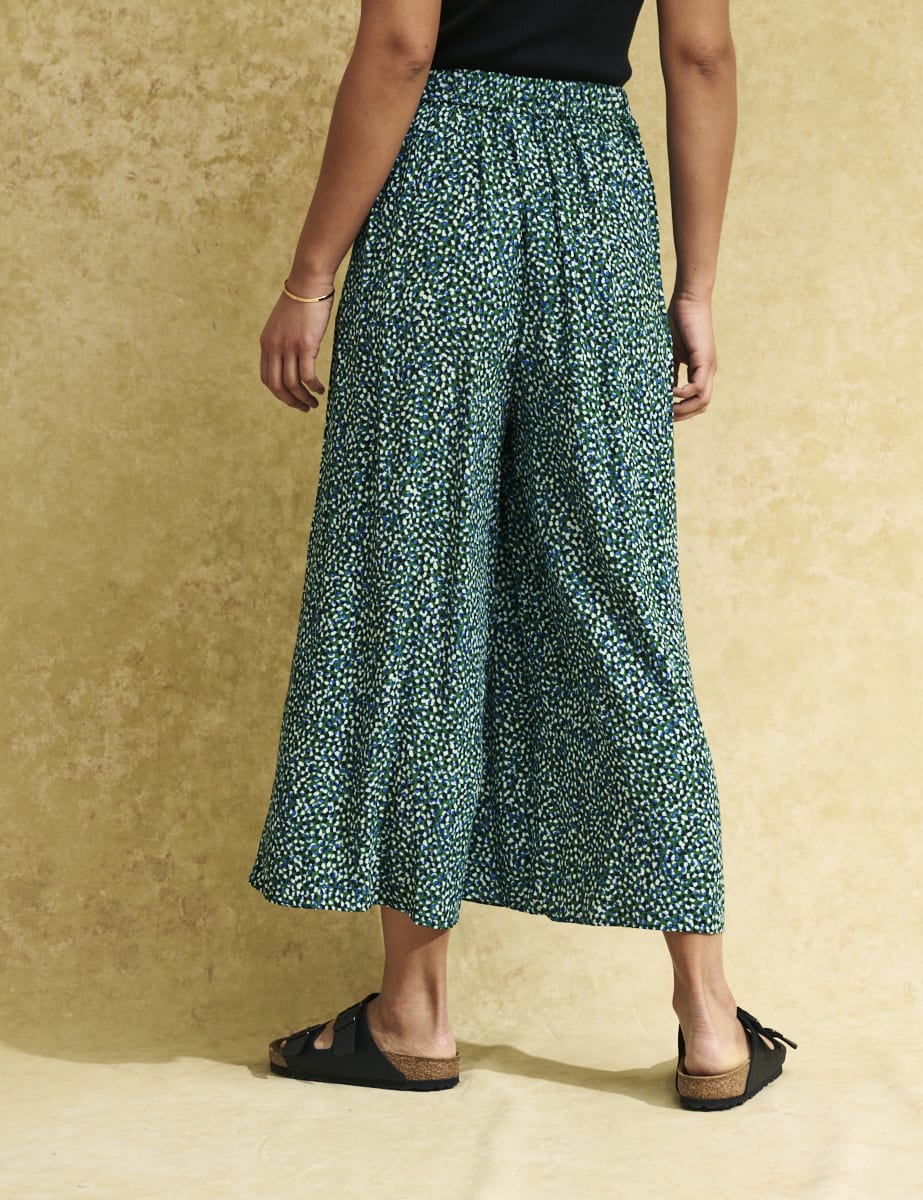 Green Speckle Print Zeena Trouser