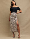 Animal Spot Print Alicia Midi Skirt