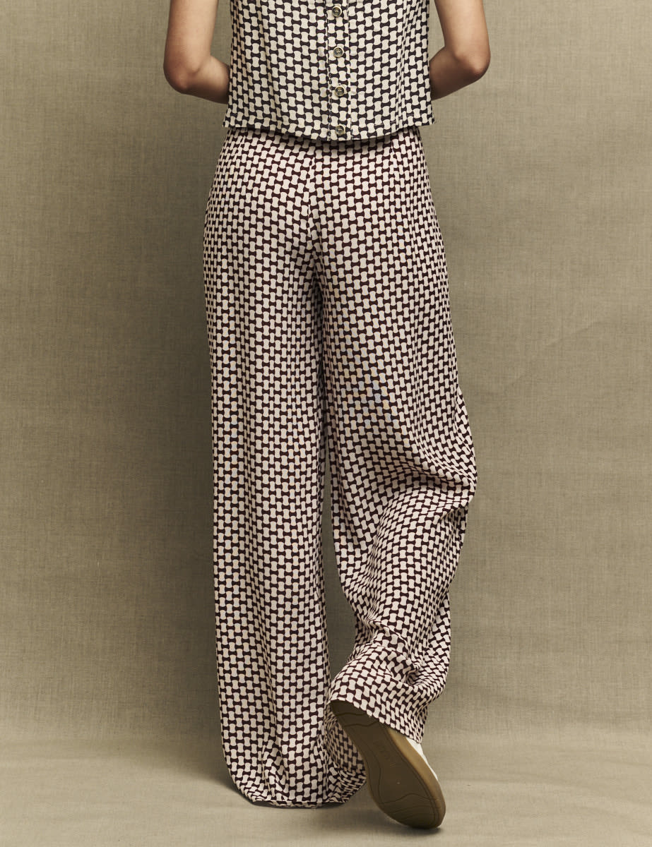 Fearne Cotton Brown Geo Print Cora Trousers