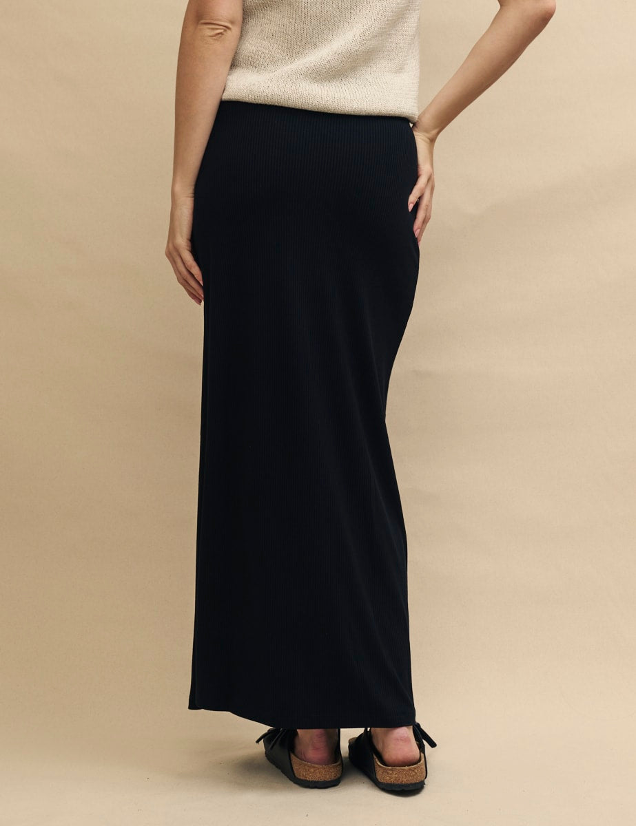 Long black skirt jersey best sale