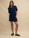 Navy Towelling Shorts