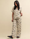 Cream Embroidered Wildflower Melody Trousers