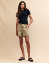 Sage Green Drawstring Cargo Shorts