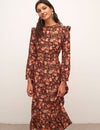 Autumnal Floral Cecile Maxi Dress