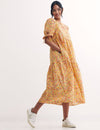 Yellow Ditsy Floral Ella Midi Dress