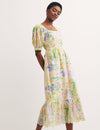 Multi Big Floral Isla Midi Dress