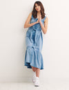 Blue Dew Strappy Midi Dress