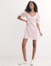 Pink Big Floral Penny Broderie Mini Dress