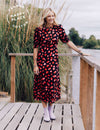 Fearne Cotton Black Meredith Heart Evie Midi Dress