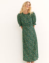 Green Safran Green Ditsy Felicia Midi Dress