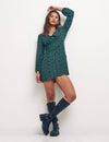 Gilly Green L/S Mini Daisy Dress