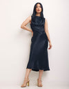 Black Frances Midi Dress