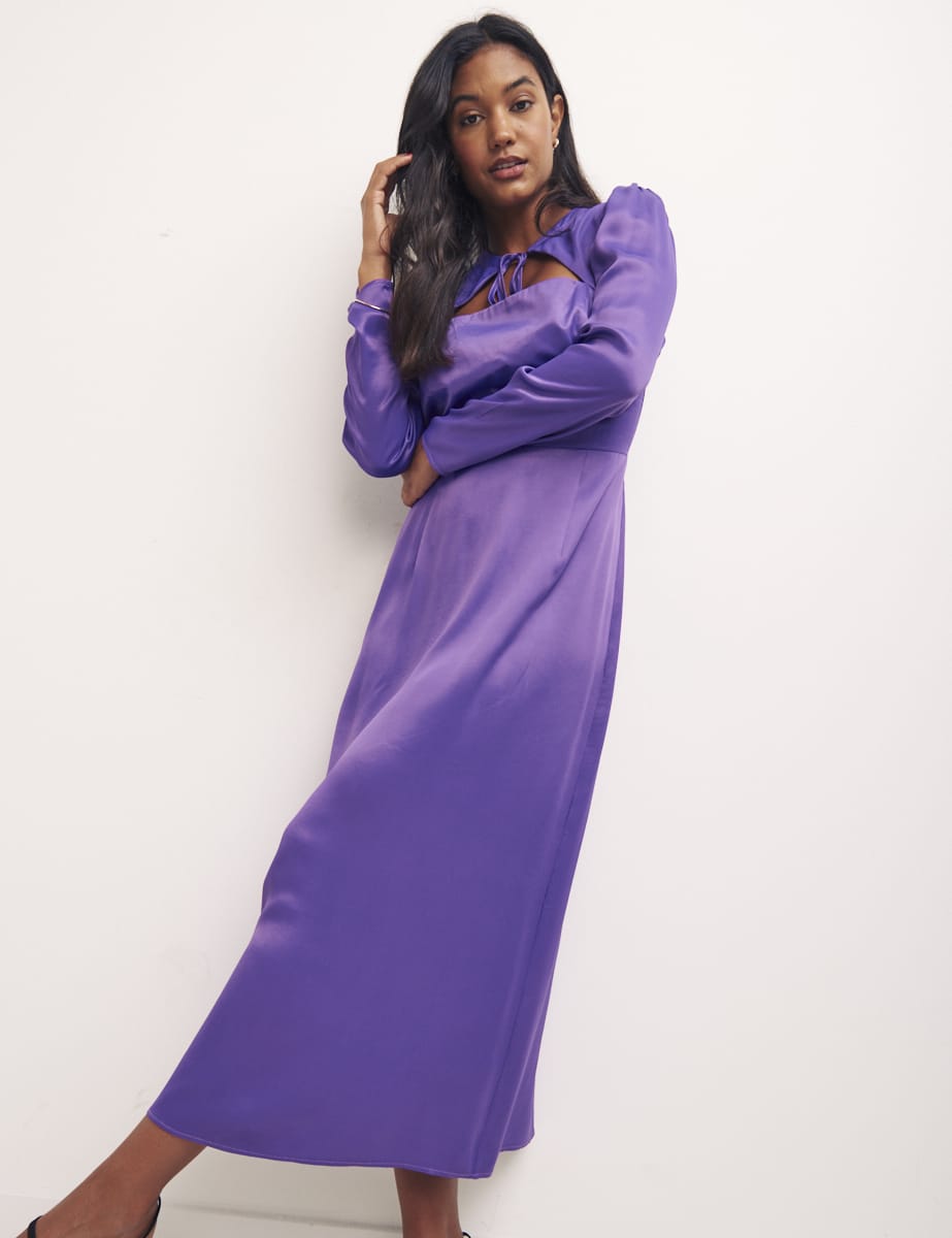 Purple Kellie Midi Dress