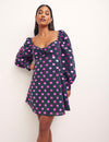 Taffeta Spot Lilac Mary Mini Dress