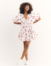 Cream Conversation Print Vienna Mini Dress