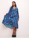 Freya Floral Blue Ammie Midi Dress