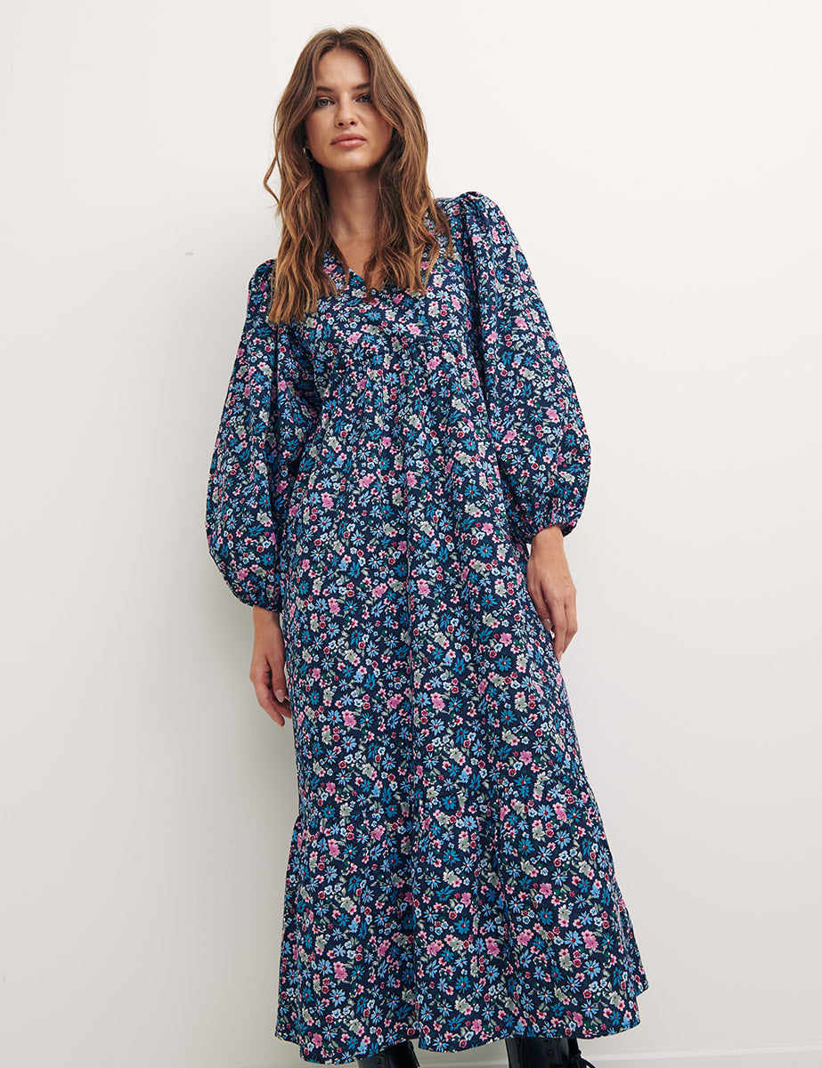 Multi Francesca Floral Nora Midi Dress