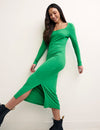 Green Lennox Rib Dress