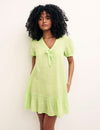 Neon Green Lupin Smock Mini Dress