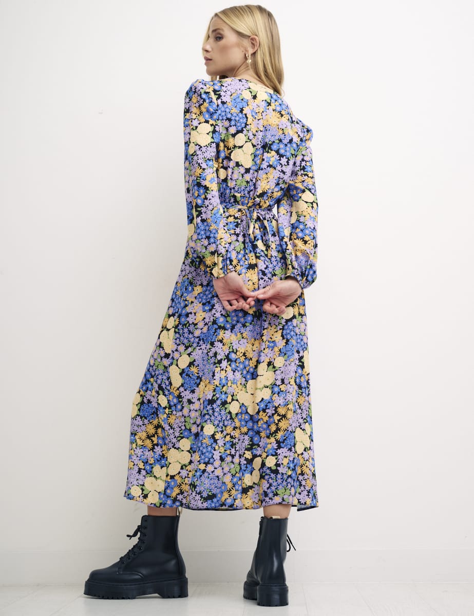 Rosie Long Sleeve Floral Midi Dress