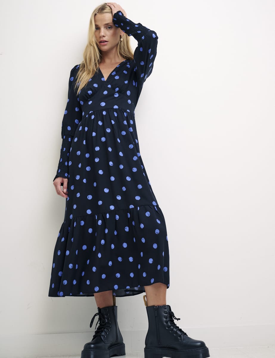 Blue Spot Cara Midi Dress