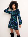 Black Floral Mikhalia Mini Dress