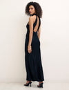 Black Halter Neck Desiree Maxi Dress