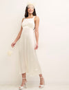 Ivory Satin Dora Midaxi Bridesmaid Dress