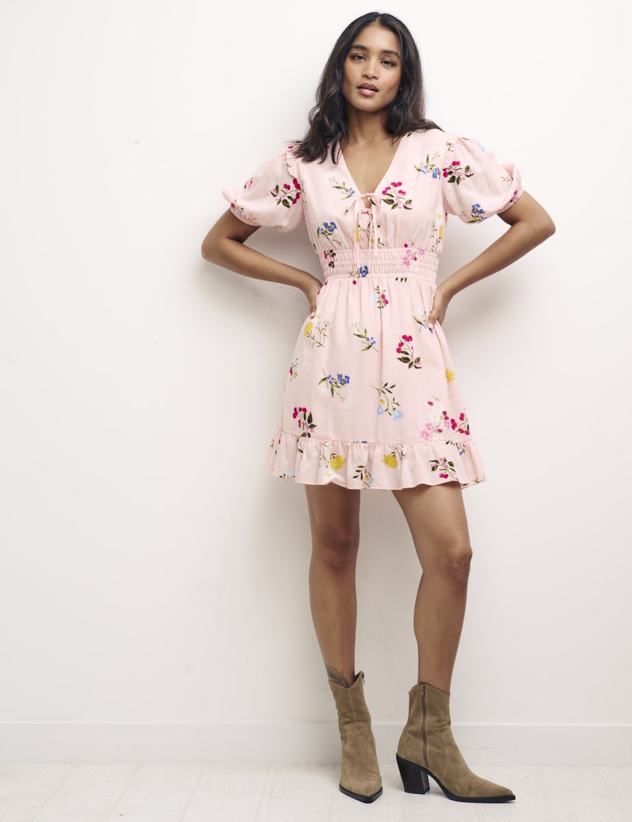 Pink Floral Ilya Mini Dress