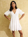 White Vienna Mini Dress