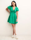 Green Jewel Mini Skater Dress