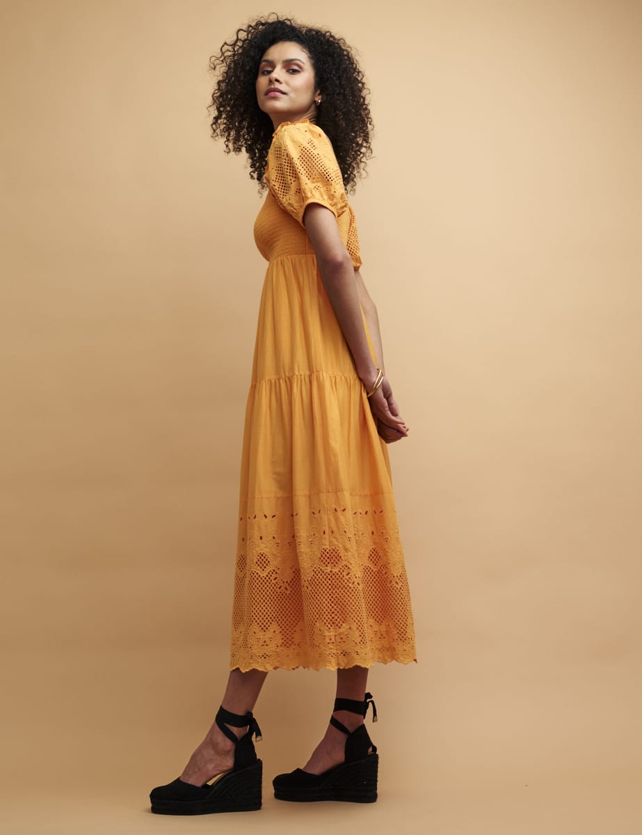 Yellow Marigold Midi Dress