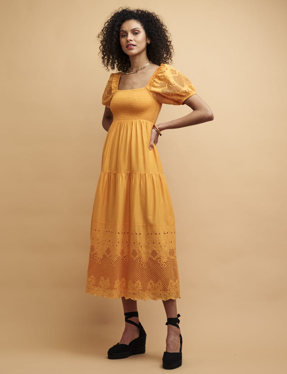 NC Boutique Yellow Marigold Midi Dress