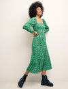 Alora Cherry Green Abby Midi Dress