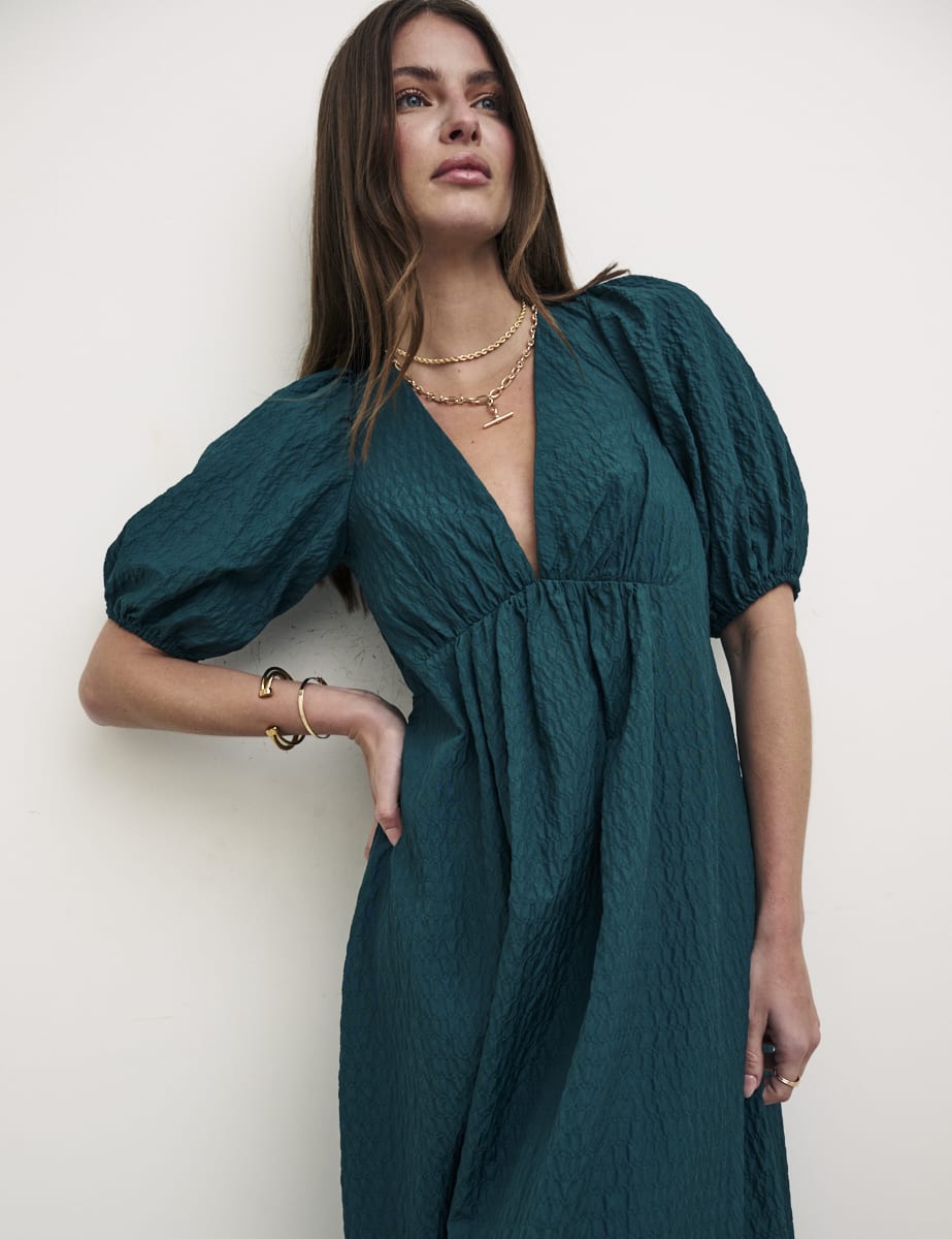 Green Amy Midi Dress