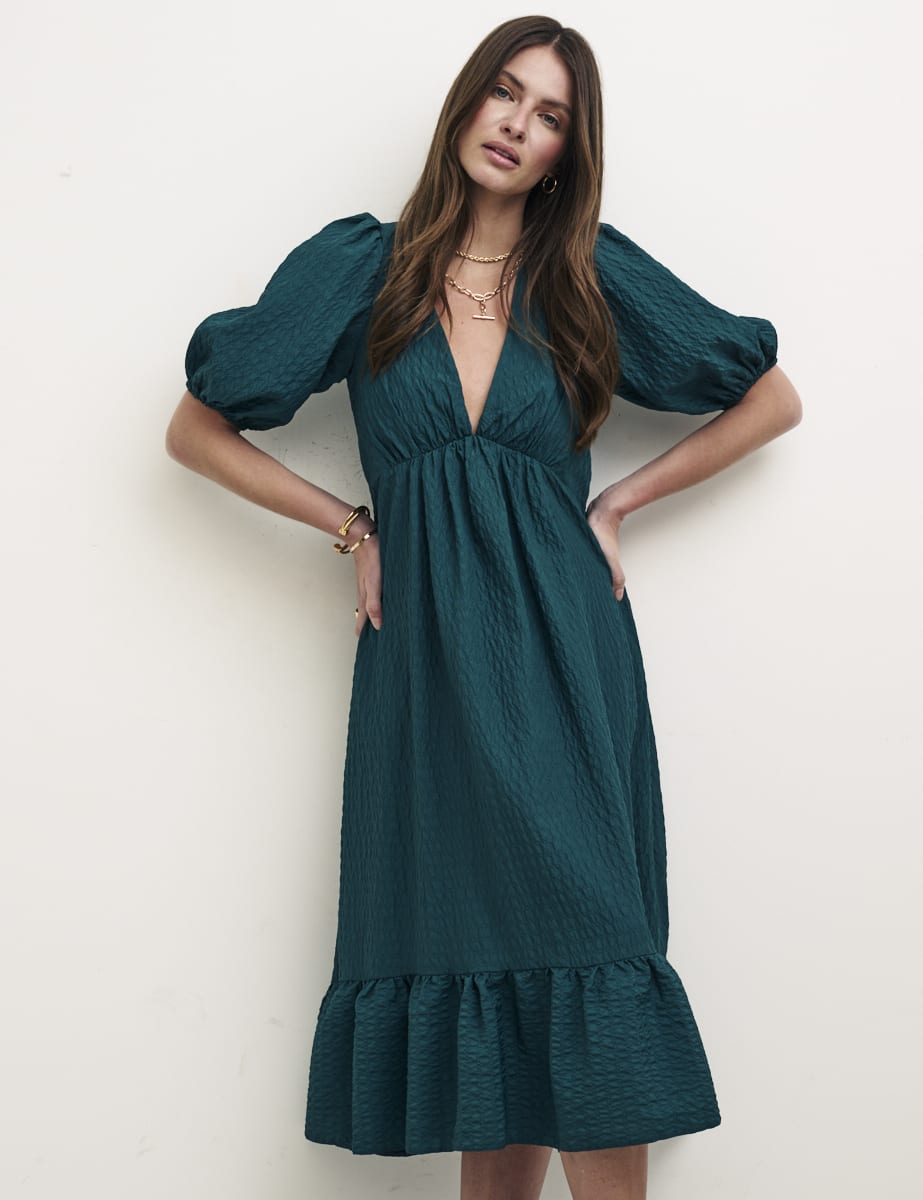 Green Amy Midi Dress