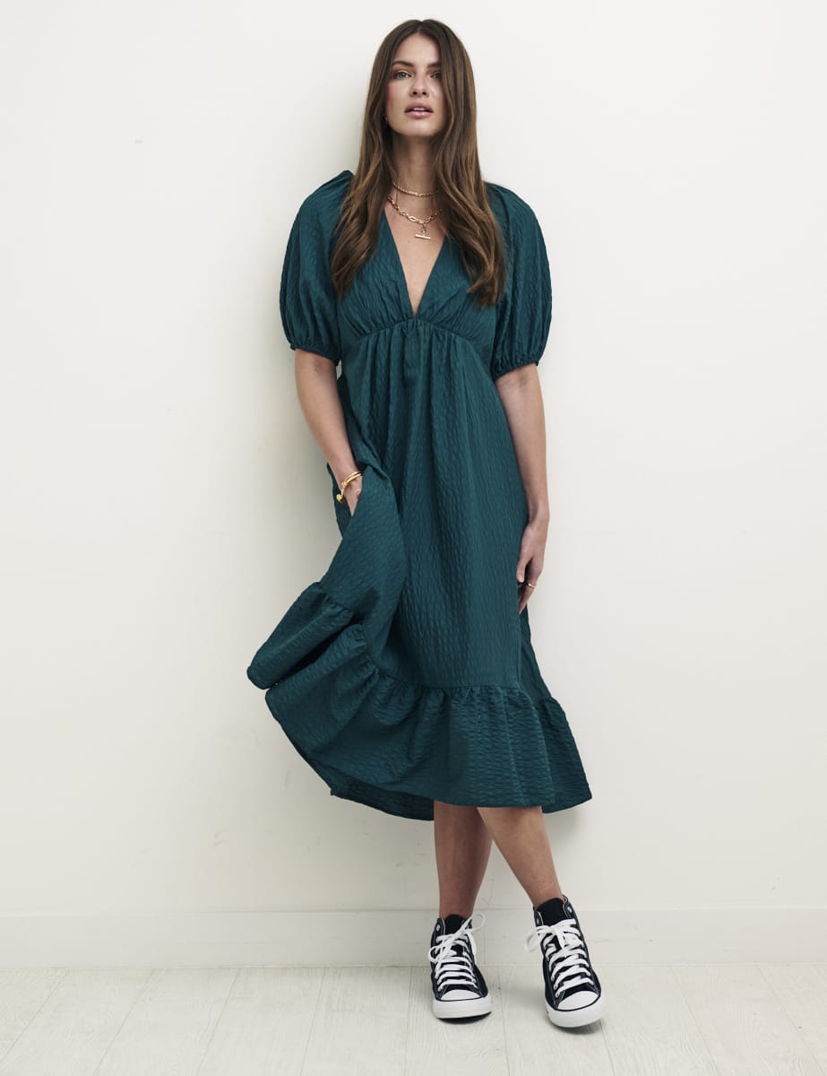 Green Amy Midi Dress